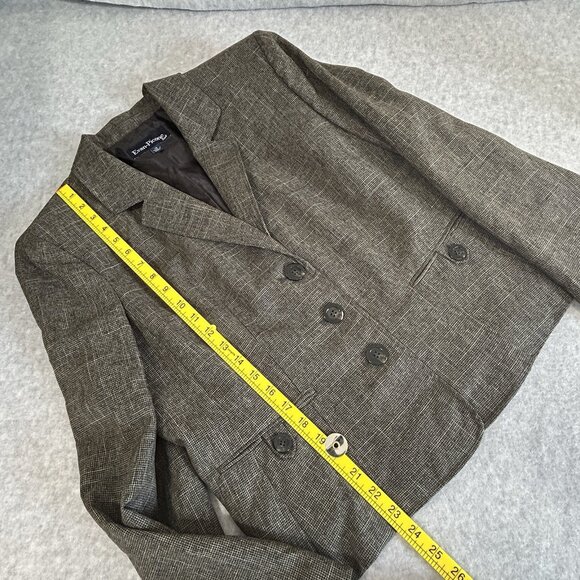 VTG EVAN PICONE Blazer Womens 14 Glen Plaid Lined Classic Career Jacket - Picture 8 of 10